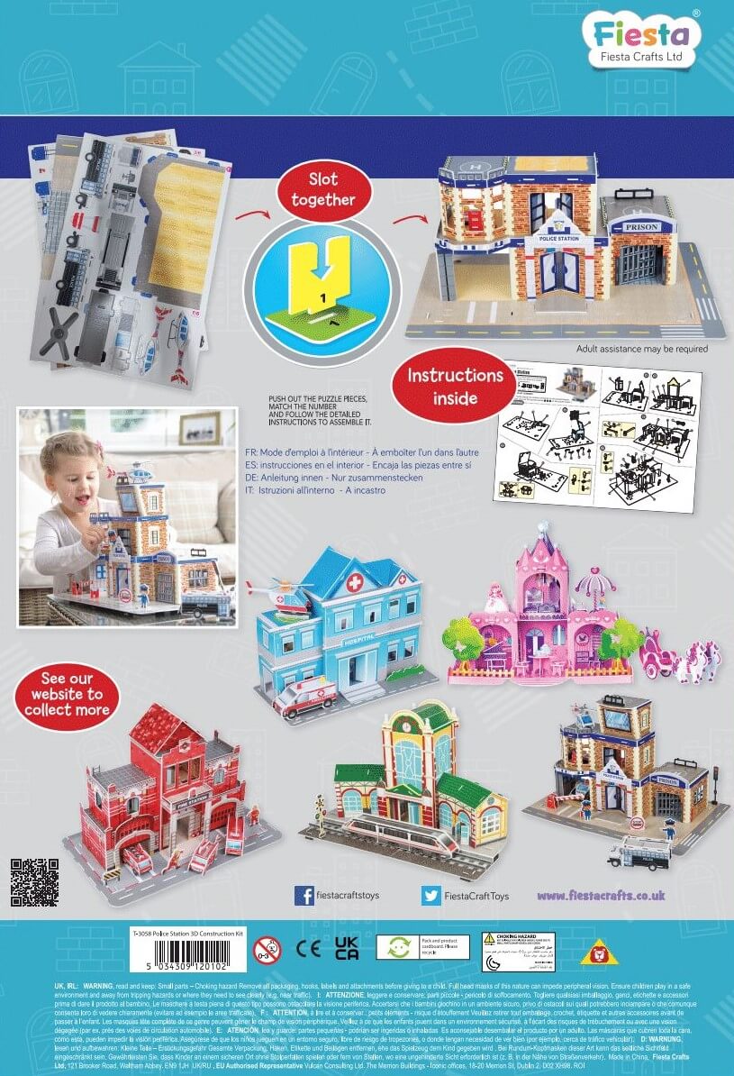 3D Construction Police Station - Construction toys - Shop fiesta crafts at The Toy Room