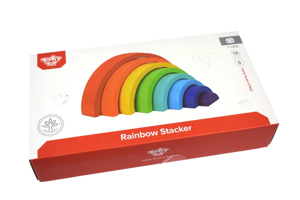 wooden stacker toy - rainbow wooden stacker - wooden toys for toddlers
