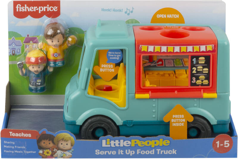 burger toy trucks - little people burger trucks - shop pretend playsets at the toy room