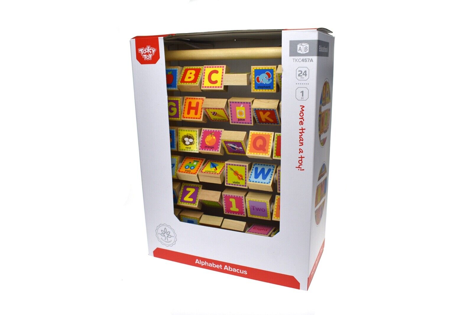 wooden alphabet abacus - Tooky Toys - shop wooden playsets at the toy room