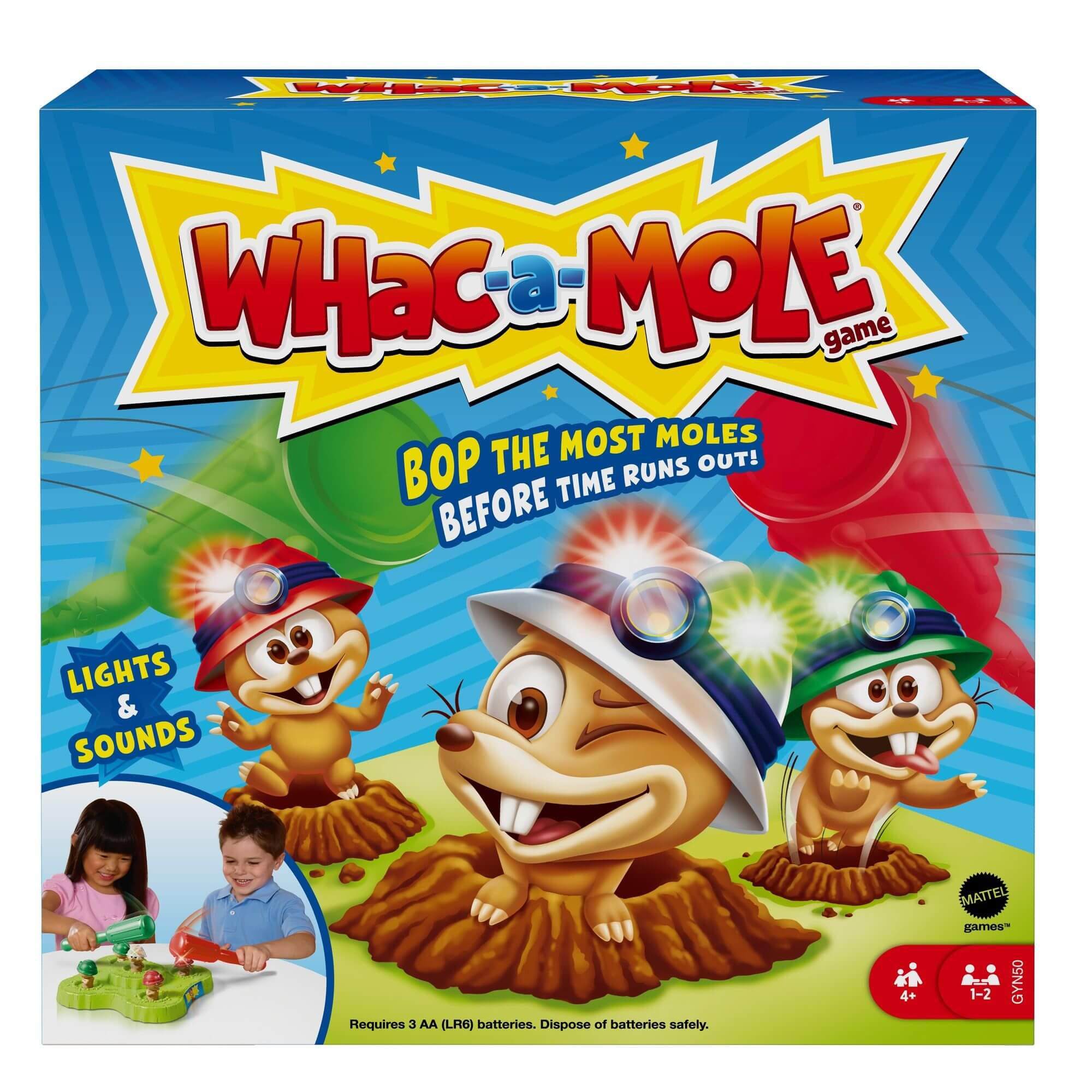 whac-a-mole  from mattel games - develop hand eye coordination skills in children - shop mattel games at The Toy Room